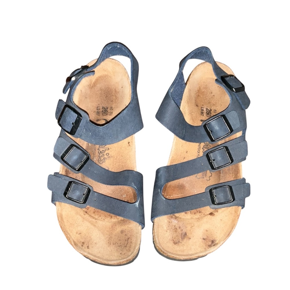 Birki's by Birkenstock Ellice Slingback Sandals Blue 3 Strap Comfort Womens 9